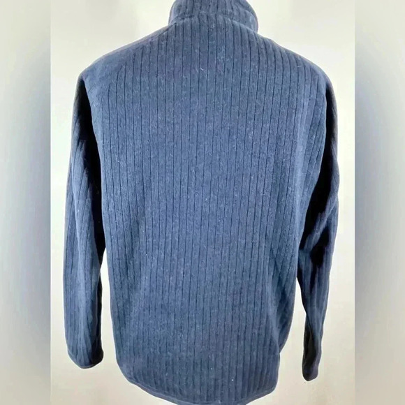 Patagonia | Pull Over Fleece, Quarter Zip | Navy Textured | Large - Picture 3 of 3
